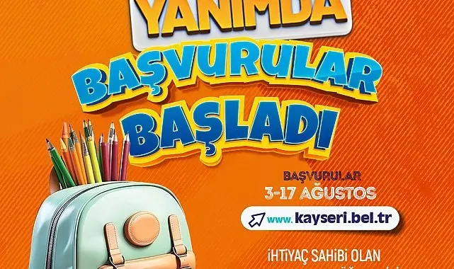 Kayseri Büyükşehir'in 5 bin TL'lik eğitim desteği başvuruları başladı