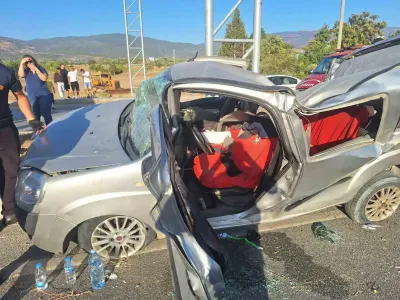 Aydın'da Kontrolden Çıkan Otomobil Direğe Çarptı: 1 Yaralı