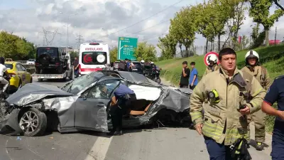 Samandıra Bağlantı Yolunda Korkunç Kaza: BMW Takla Attı, 1 Sürücü Ağır Yaralı