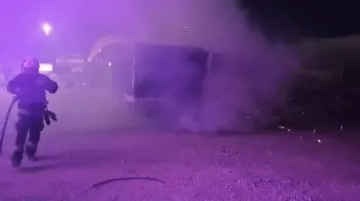 Mardin Kızıltepe'de Park Halindeki Kamyon Alev Aldı