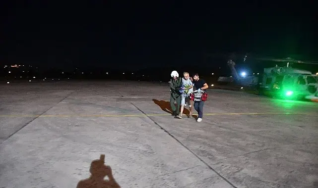 Kalp krizi geçiren vatandaş Deniz Kuvvetleri Komutanlığı helikopteriyle hastanesine sevk edildi