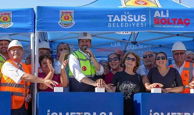 Tarsus'ta yıllardır beklenen kentsel dönüşümde ilk beton döküldü