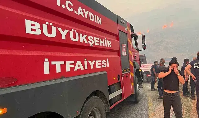 Aydın Büyükşehir Çine'de yangına müdahale ediyor