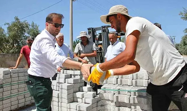 Tire'ye 20 bin metrekare kilit parke taşı desteği