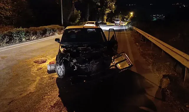 Kontrolden çıkan araç refüje çarptı: Sürücü yaralandı