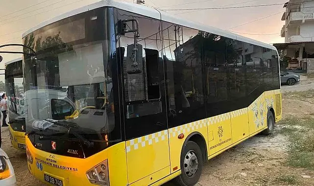 Aydın Büyükşehir otobüsleri tahliye için beklemede