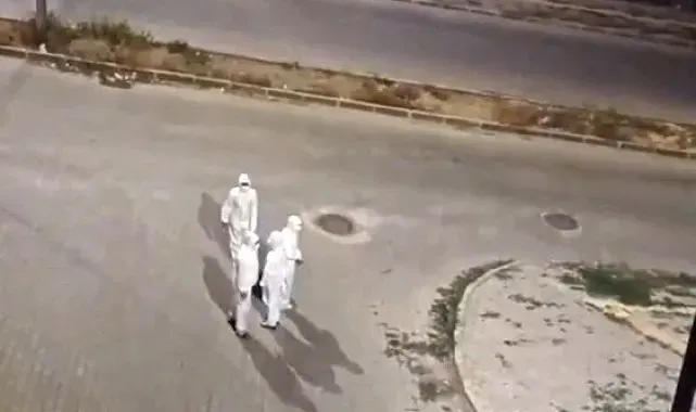 Elbistan'da gece görülen beyaz koruyucu tulum giyen şahıslar merak uyandırdı
