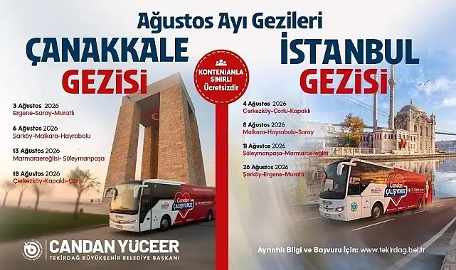 Tekirdağ'da tarih ve kültür gezileri için Ağustos takvimi belli oldu