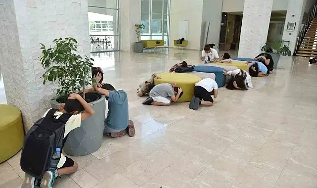Kepez'de deprem ve yangın tatbikatı