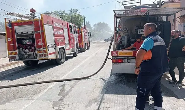 Bahçe temizliği için yakılan ateş evi küle çevirdi, depoda patlayan tüpler korkuya neden oldu