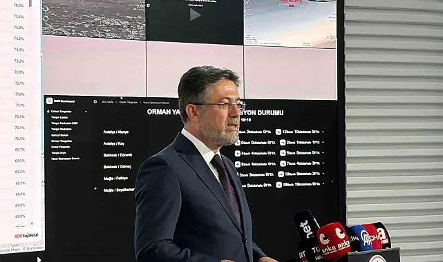 Bakan Yumaklı: "115 yangına müdahale ettik. Bu yangınlardan 110'unu kontrol altına aldık"