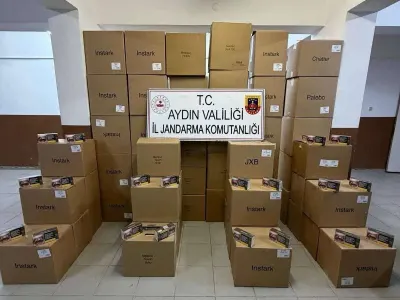 Aydın Köşk'te Şüpheli Araçtan Binlerce Kaçak Makaron Çıktı