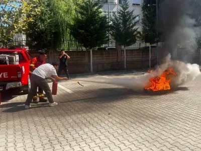 Muğla Aile ve Sosyal Hizmetler Personeline Yangın Güvenliği Eğitimi ve Tatbikatı