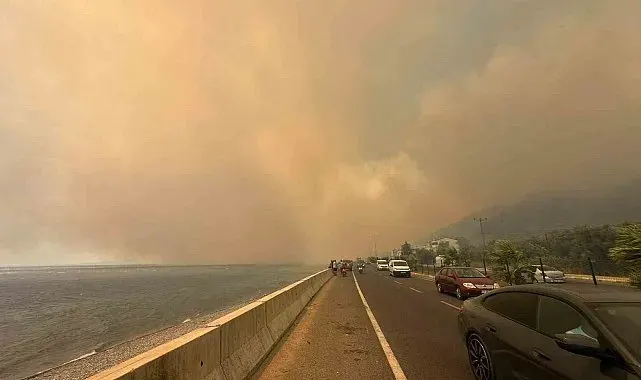 Kazdağı eteklerinde yangın