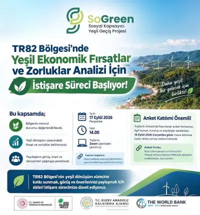 TR82 Bölgesi İçin Yeşil Ekonomik Dönüşüm Süreci Başlıyor