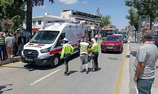 Kırşehir'de otomobilin çarptığı yaya yaralandı