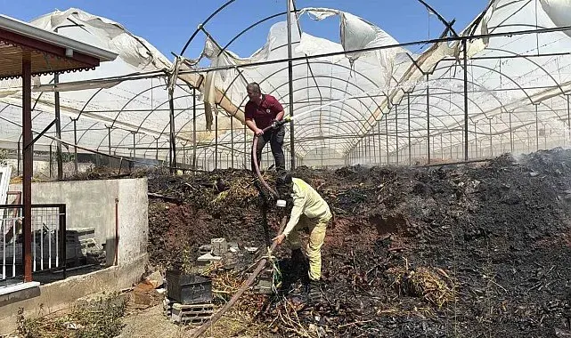 Gazipaşa'da sera yangını