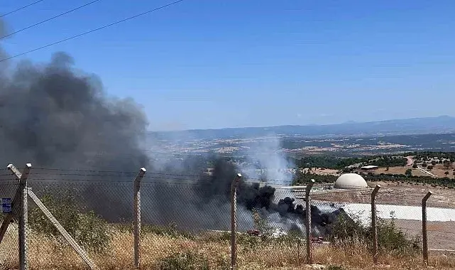 Ayvacık'ta katı atık ve bertaraf tesisinde yangın