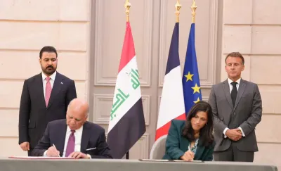 Fransa Cumhurbaşkanı Macron ile Irak Başbakanı Zeydi Paris'te Görüştü: 6 Mutabakat İmzalandı