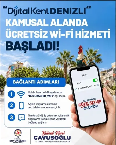 Denizli Büyükşehir Belediyesi'nden Vatandaşlara Ücretsiz ve Güvenli İnternet Hizmeti