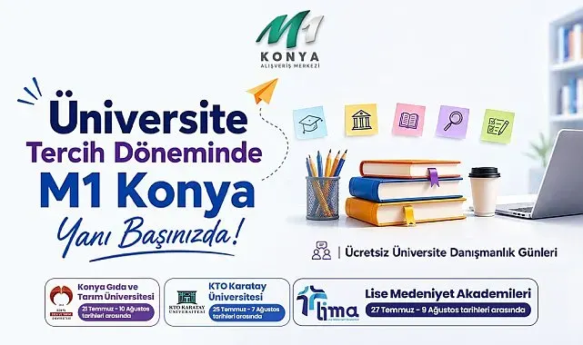 M1 Konya AVM'den üniversite adaylarına ücretsiz tercih danışmanlığı desteği