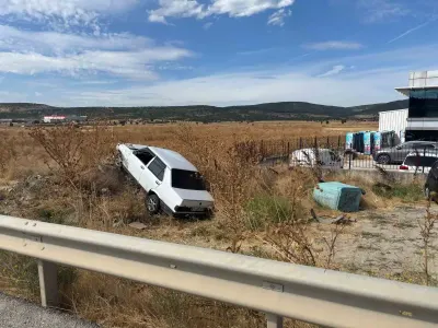 Tavşanlı'da Otomobil Kontrolden Çıktı: 1 Yaralı