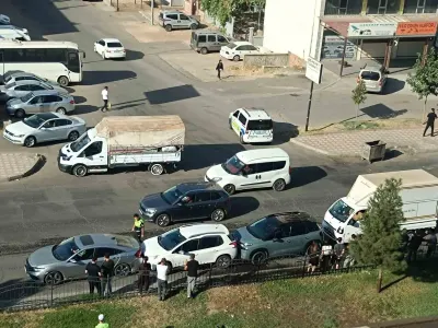 Batman'da 4 Araçlı Zincirleme Kaza: Şans Eseri Yaralanan Olmadı