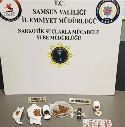 Samsun'da Narkotik Operasyonu: 8 Bin Sentetik Ecza ve Çok Sayıda Uyuşturucu Madde Ele Geçirildi