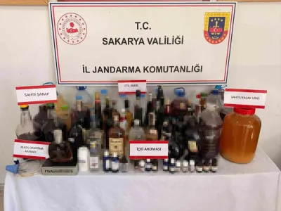 Sakarya’da Jandarmadan Sahte Alkol Operasyonu: 5 Şüpheli Yakalandı