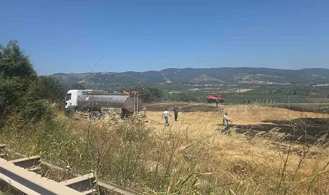 Otluk alanda çıkan yangın korkuttu