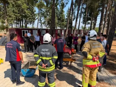Hatay Hassa'da Sağlık Personeline Yangın Eğitimi ve Tatbikatı