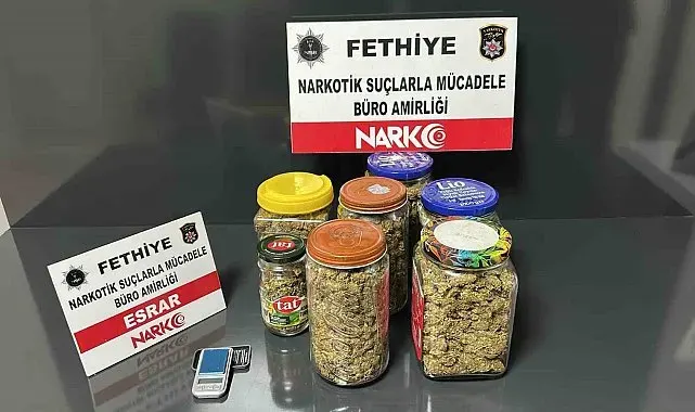 Fethiye'de 1195 gram uyuşturucu madde ele geçirildi
