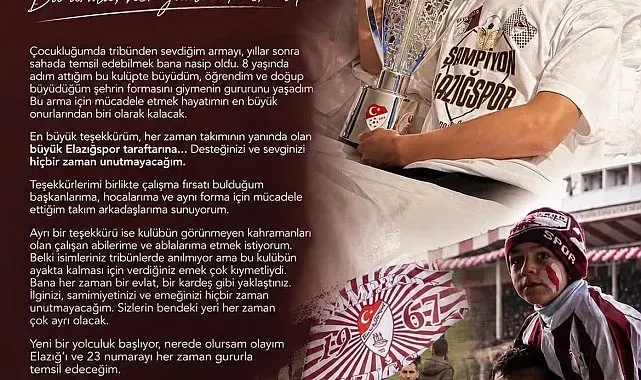 Ahmet Ertuğrul'dan Elazığspor'a veda