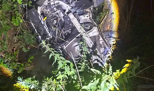 Bilecik'te kontrolden çıkan otomobil şarampole uçtu, sürücüsü yaralandı