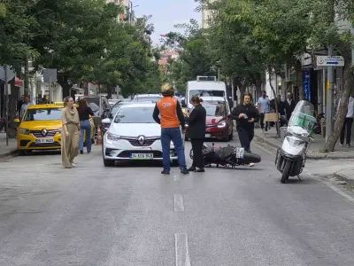 Eskişehir'de Otomobil ile Motosiklet Çarpıştı: Kaza Maddi Hasarla Atlatıldı