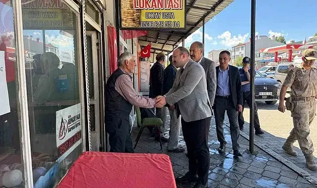 Yeni Kaymakam Güvenç'ten Arpaçay'da esnafla ilk buluşma
