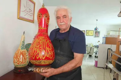 Hat Sanatçısı Mahmut Ertan'ın Su Kabağı Eseri Cumhurbaşkanlığı Külliyesi'ne Gidiyor
