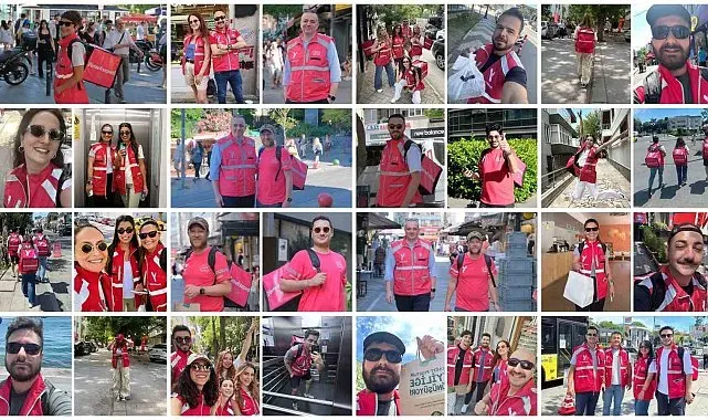 Yemeksepeti çalışanları Yaya Kurye Deneyimi'nde 79 kilometre yürüdü
