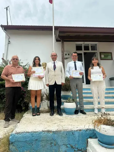 Datça'da Eğitim Projelerine Katkı Sağlayan Personele Başarı Belgesi
