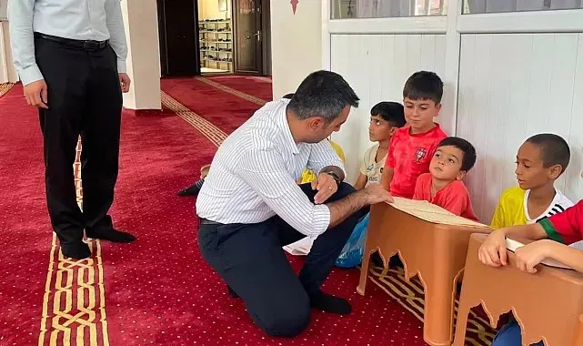 Dicle Kaymakamı Atış, Kur'an kursu öğrencileriyle bir araya geldi