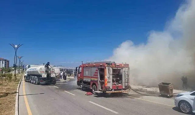 Van'da ot yangını