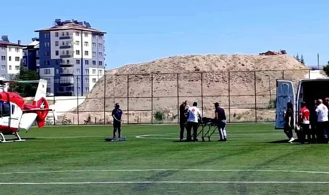 Kalp krizi geçiren şahıs ambulans helikopterle hastaneye sevk edildi