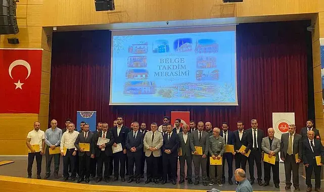 Sinop'ta örnek cami bahçelerine başarı belgesi