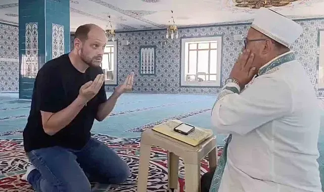 Türk bayraklı nişanın ardından Alman damat Müslüman oldu