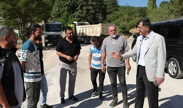 Başkan Kahveci, 30 Ağustos Mahallesi'ndeki çalışmaları yerinde inceledi