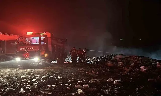 Burdur'da çöp depolama alanında yangın