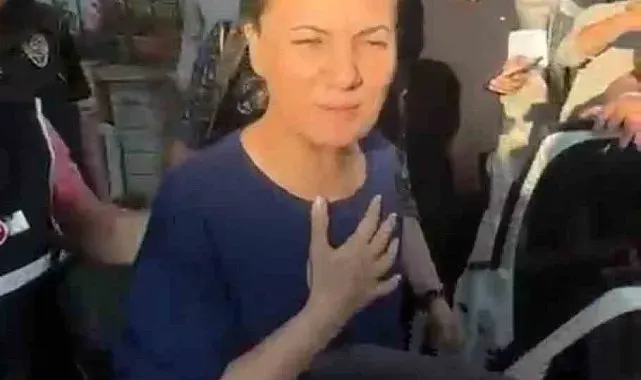Başkan Fatma Kaplan Hürriyet'in, polis aracına bindiği anların görüntüsü ortaya çıktı