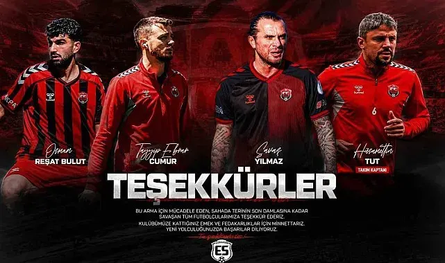 Erzincanspor'da 4 futbolcuyla yollar ayrıldı