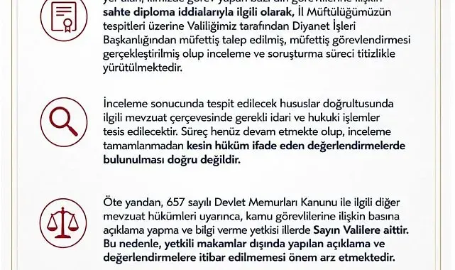 Sakarya Valiliğinden sahte imam iddialarına ilişkin açıklama