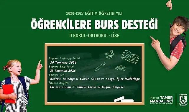 Bodrum Belediyesinden öğrencilere burs desteği